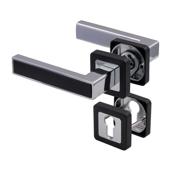 Sanlic Jaguar Pro Designer Series MANILA Cylinder Handles Black &amp; Chrome