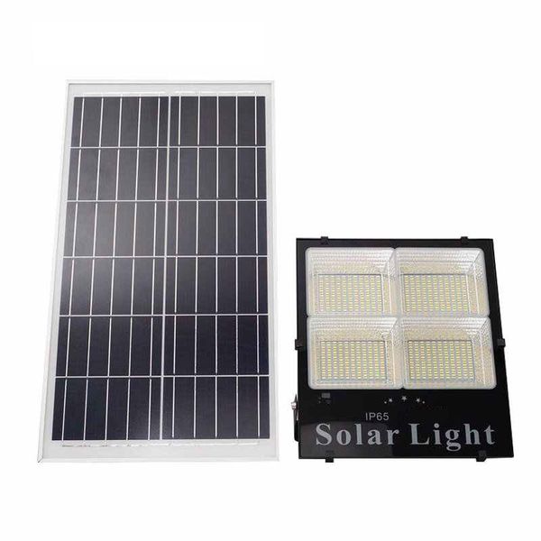 200W Solar Flood Light, Remote &amp; Solar Panel