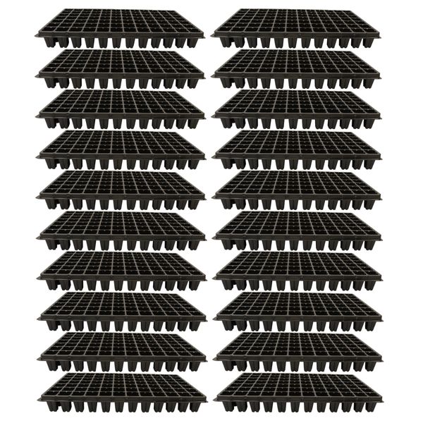 20x 105-Cell Seedling Trays (54×28cm) - 150g Each, Heavy-Duty Propagation