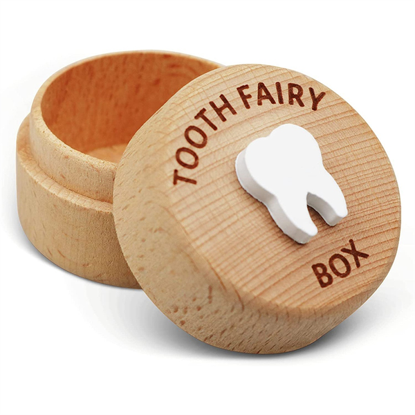 3D Carved Dropped Tooth Keepsake Storage Box Gift for Boy and Girls