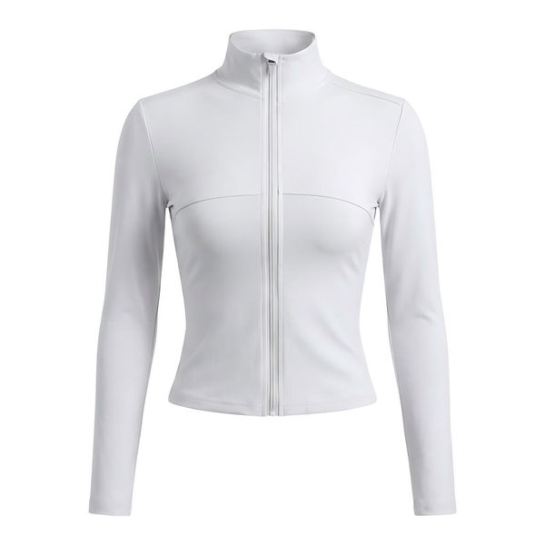 Women's Slim Fit Full-Zip Yoga Jacket - Long Sleeve Athletic Track Top