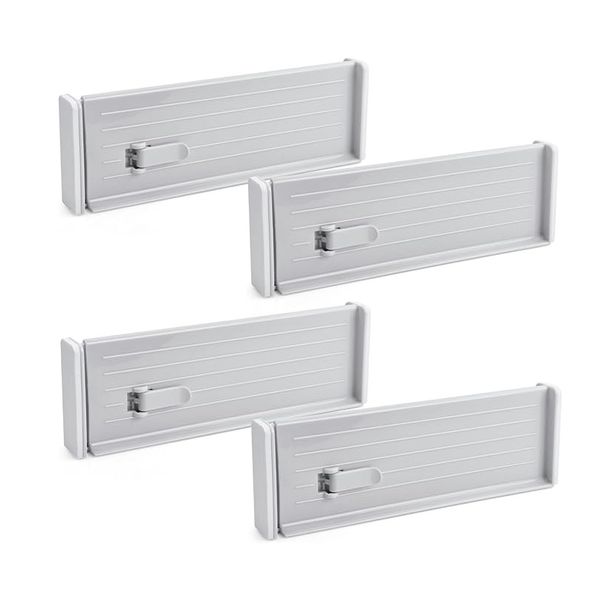 4 Piece Drawer Divider Set Grey