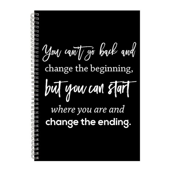 Start A4 Notebook Spiral Lined Motivational Saying Graphic Notepad Gift 185