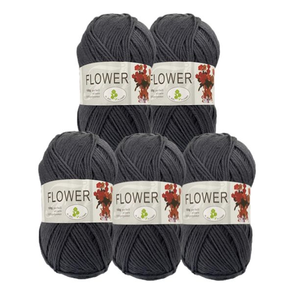 Double Knitting Polyester Yarn 100g (Pack of 5) Dark Turquoise Blue