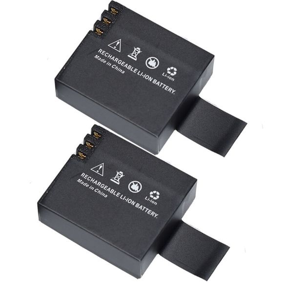 2 X Portable Action Camera Batteries 900mAh 3.7V