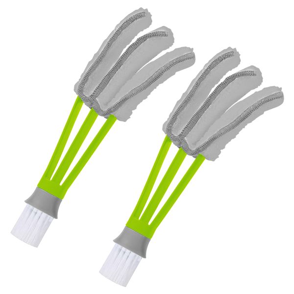 Set of 2 - Window Blind Duster, Car Air Outlet Vent Internal Cleaner