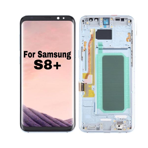Lcd Screen Replacement for Samsung galaxy S8+ with Frame+ Tempered Glass