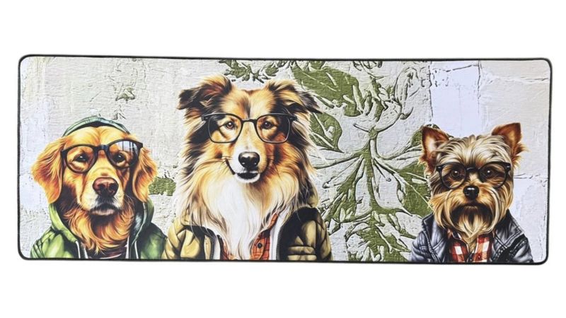 Versatile Desk/Kitchen/Bar Mat - Cool Jacket Dogs