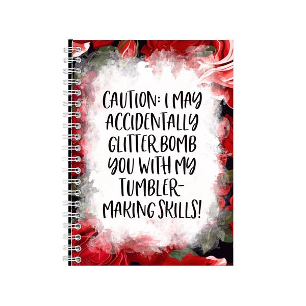 Caution Glitter Bomb You Notebook Crafting Gift Idea A4 Notepad Pad 85