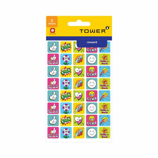Tower - Glitter Reward Stickers - 120 Stickers x 2