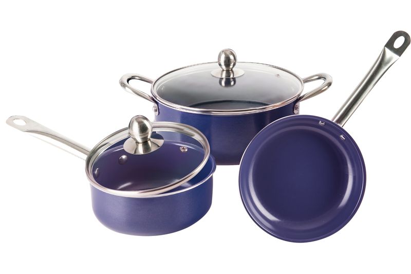 Blue Sapphire Premium 5-Piece Pot Set
