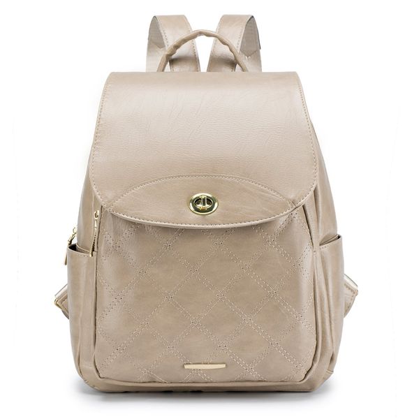 Women Casual Faux Leather Rucksack Bag Backpack