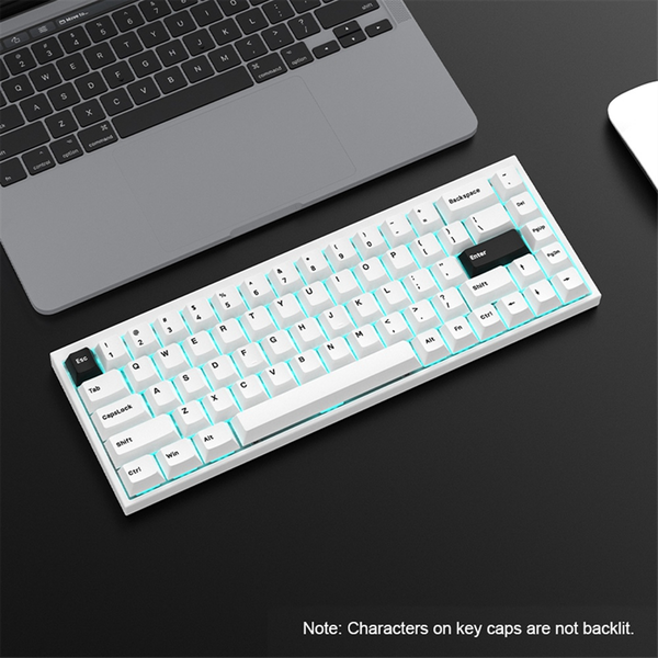 Pbt Wear Keycaps Set Cap for Wooting Mechanical Keyboard White