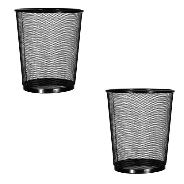 Grace Pack Black Mesh Office Waste Paper Bin 2 Piece