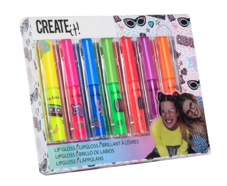 Create It! Neon Lip Gloss Neon - 7 Piece