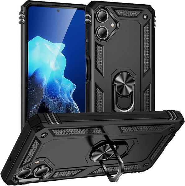 Tuff-Luv - Rugged Case &amp; Stand - Compatible with Samsung Galaxy A06 - Black
