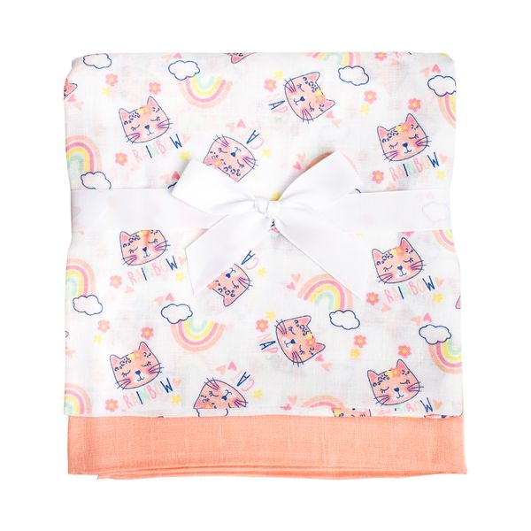 Baby Rainbow Jungle 2Pack Muslin Blanket