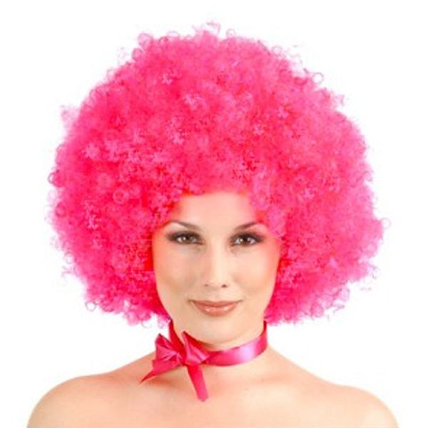 Afro Wig- Pink (Synthetic)