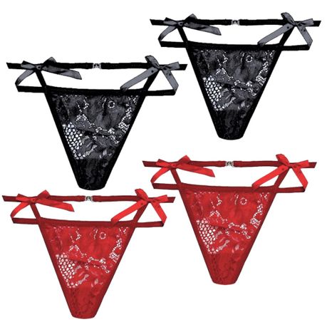 Women Hot Red Lace G String Thong Panty