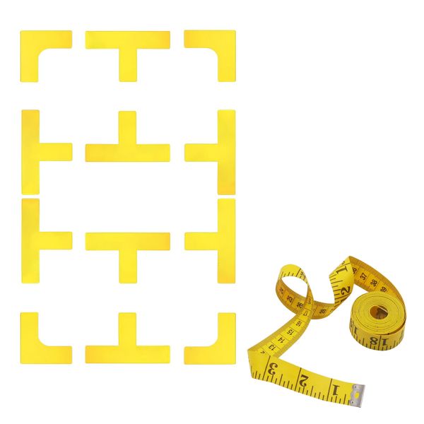 Pickleball Court Marking Kit 120in Long Tape Measure Reference Cards 4L 8T