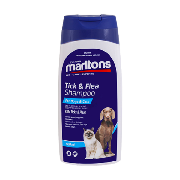 Marltons - Tick &amp; Flea Shampoo - For Dogs &amp; Cats - 500ml