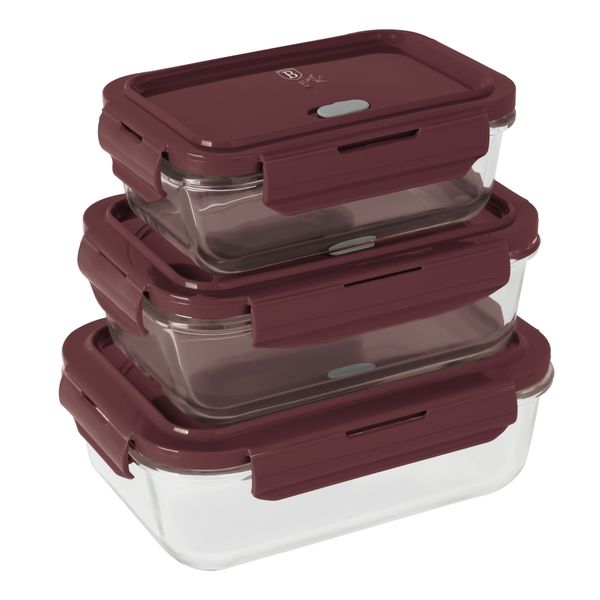 Berlinger Haus 3-Piece Glass Food Container Set - Leonardo
