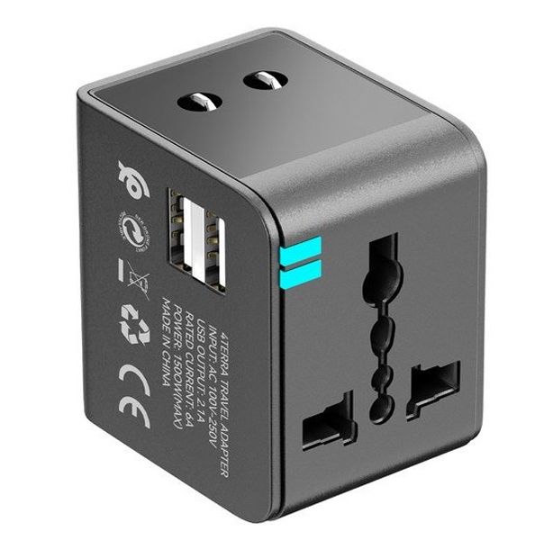 Earldom Smart International Travel Adapter Dual USB, Fast Charging -ES-LC18