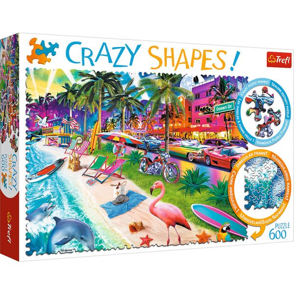 Trefl Crazy Shapes - Miami Beach - 600 Piece