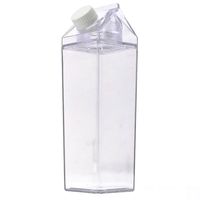 Clear Milk / Water Bottle - 1 Litre Transparent Plastic Reusable Container
