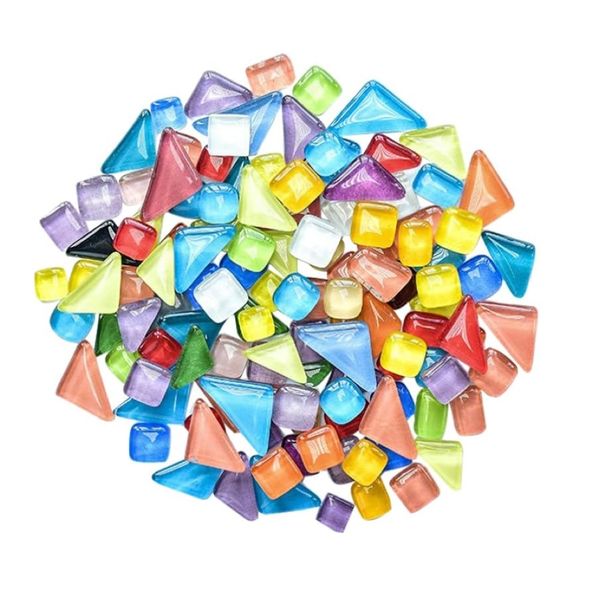 Craft DIY Mini Mosaic Crystal Stained Glass Tiles 200g