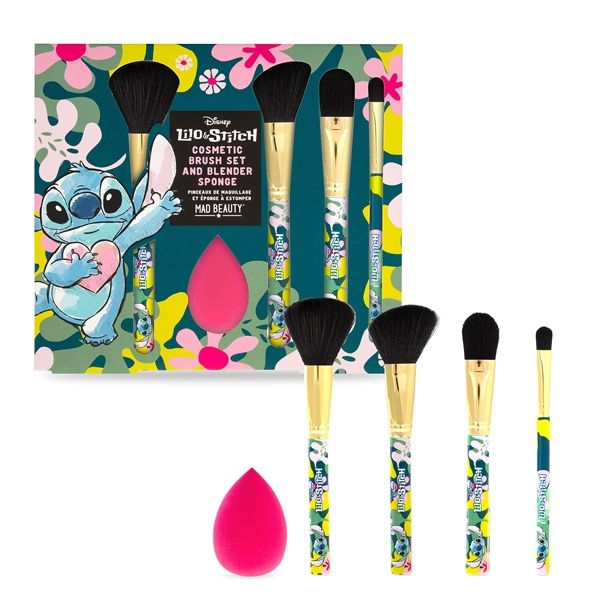 Disney Lilo and Stitch Make up Brush Set Mad Beauty - 5 Piece