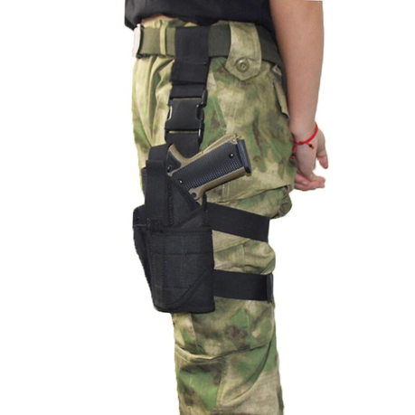 Tactical Drop Leg Holster - Thigh Holster - Right Hand - Nylon - Black, Shop Today. Get it Tomorrow!