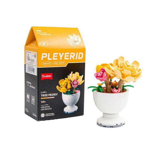 Sluban Building Set: Pleyerid - Potted Flowers - Tree Peony - 85 Piece