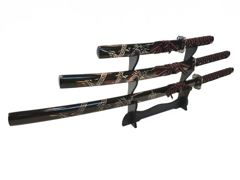 Samurai Katana Sword Set - Traditionally Hand Forged Carbon Steel Blade
