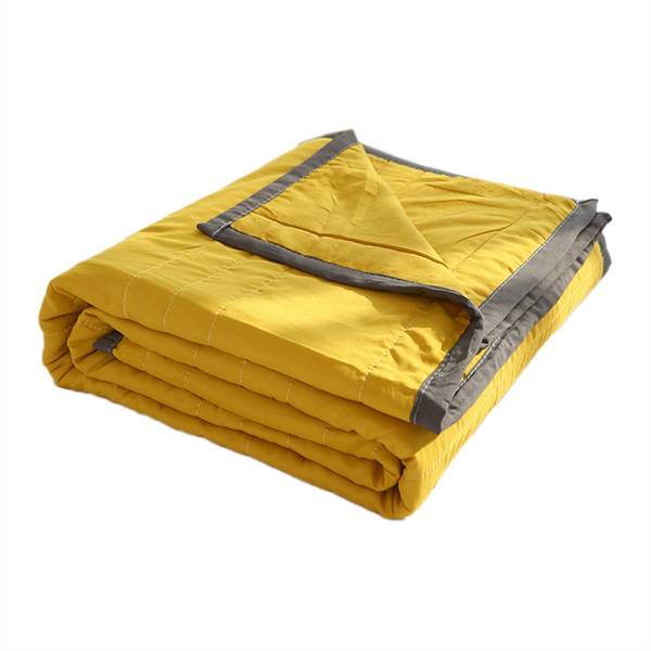 Ice Blanket for All-Season - Summer Cooler Quilt Yellow 140 x 200Cm