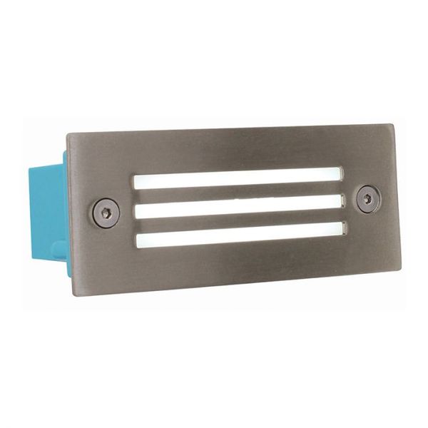 Eurolux - Footlight Led Rectangle S/S 1.44W Grid - 2 Pack