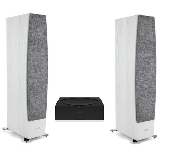 SONOS AMP with Jamo C95 II Floorstanding Speakers Stereo Combo - White