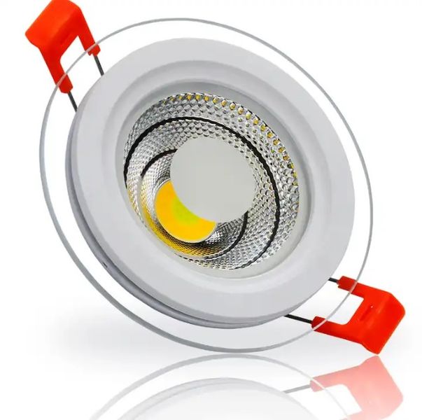 Aerbes AB-MB04 5W Slim Round LED Glass Panel Ceiling Light - Daylight White