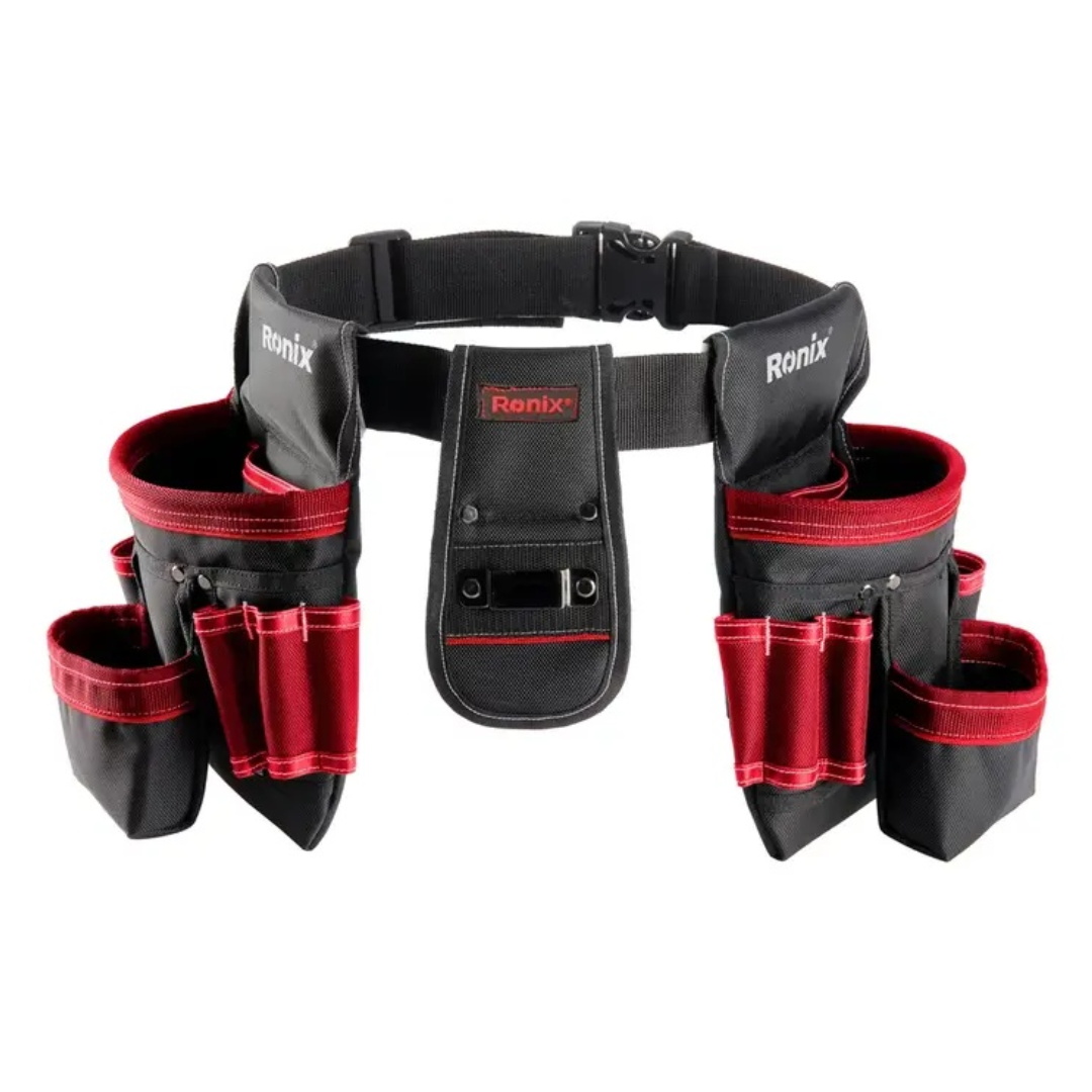 Tool Waist Bag with 24 Pockets Belt Pouch Removable Adjustable Portable