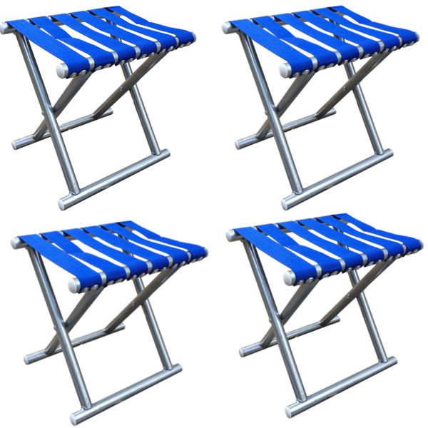 Camping Portable Folding Chair Stool Set of 4 (31x30x25cm)