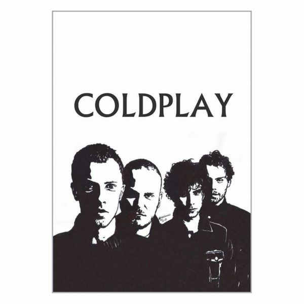 Coldplay Black And White Poster - A1
