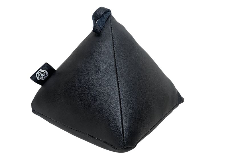 Durable Black Triangular Leather Fabric Doorstop