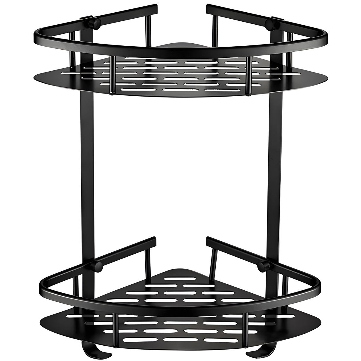 Corner Shower Caddy Wall Mounted 2 Tiers Shower Organizer Shelf with Hooks