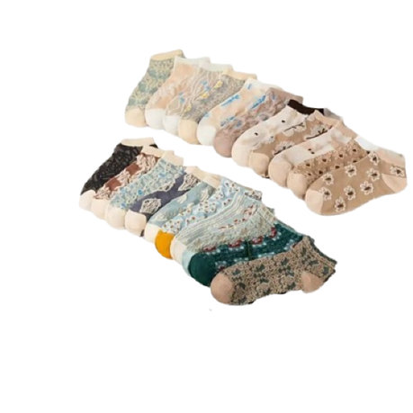 Women's Socks 10-Pairs Pack-Mixed Colour All-Seasons Casual, Everyday, Soft Image