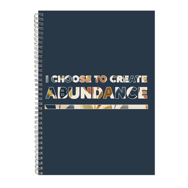 Abundance A4 Notebook Spiral Lined Motivational Sayings Graphic Notepad 248