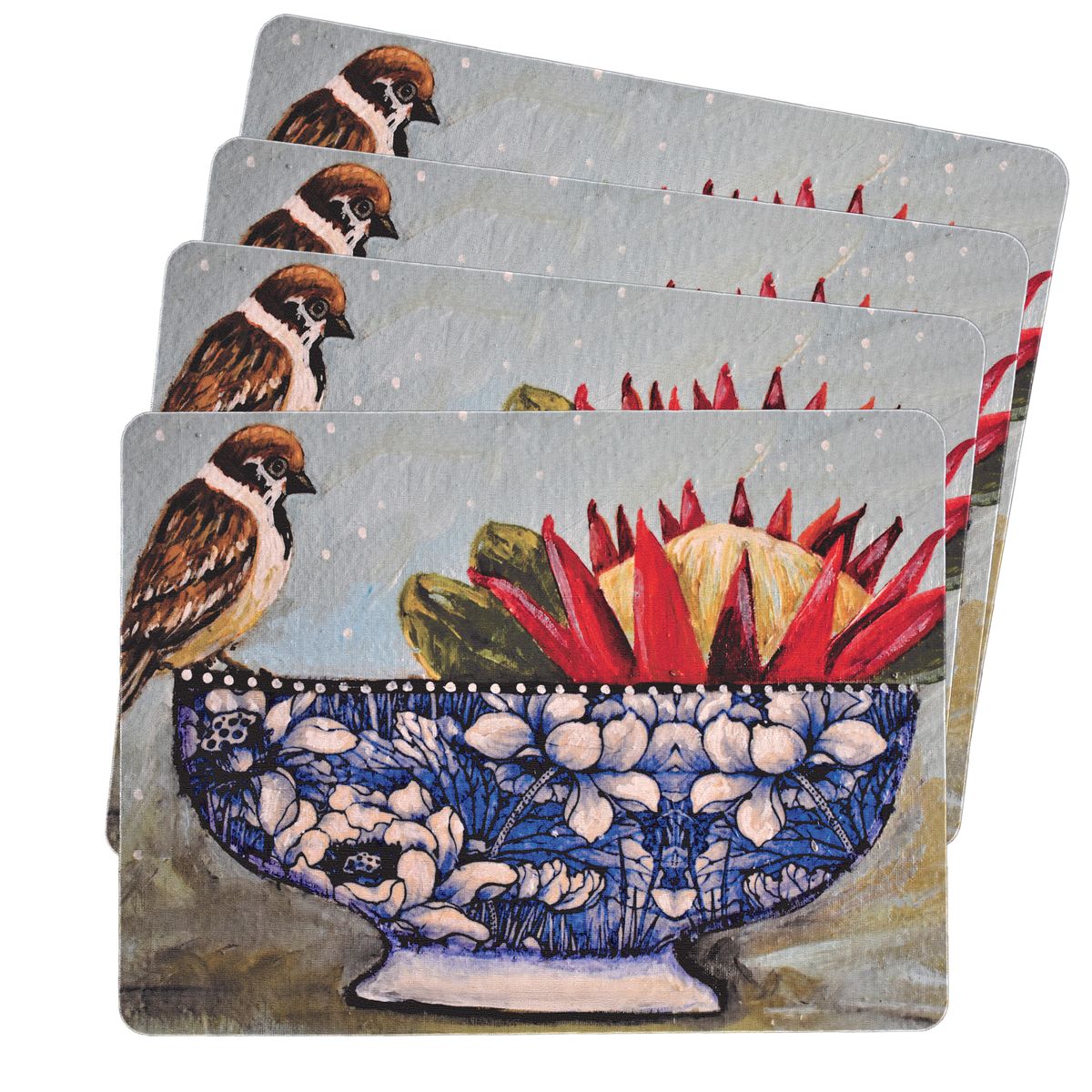 Swallows Protea Placemats By Chrismie Scholtz Buy Online in South Africa