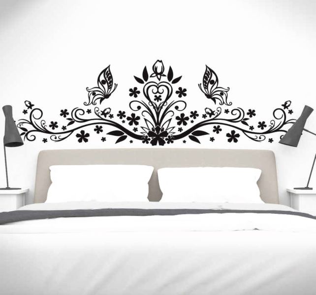 Imaging Architects Floral Headboard Wall Decal