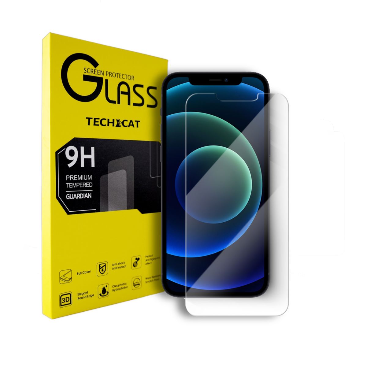 Techcat iPhone 12 Pro Max Screen Protector Tempered Glass Shop Today