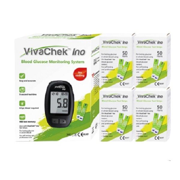 Vivacheck - Blood Glucose Monitoring System + 4 Box 50 Strips