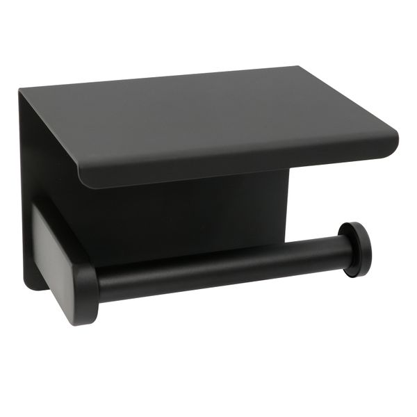 Wall Mount Toilet Paper Holder with Shelf Self-adhesive Toilet Roll Holder